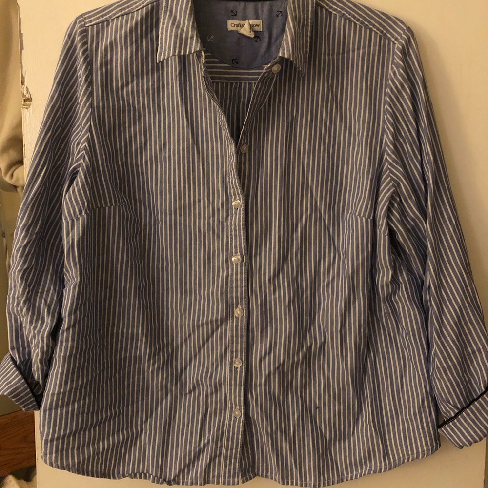 Croft and Barrow - button down - blue - PL
